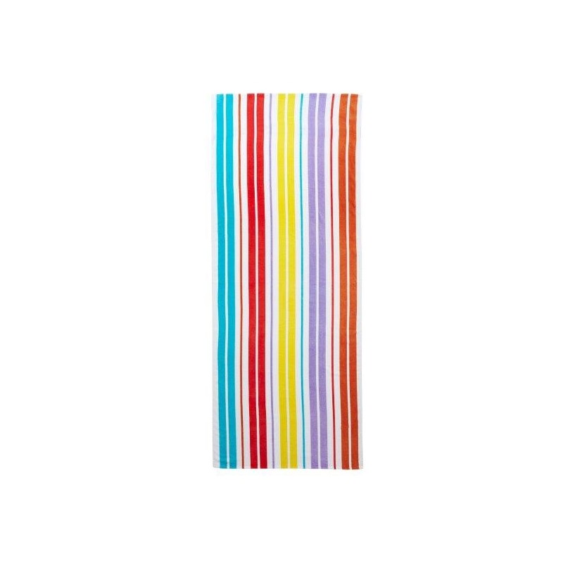 Toalla Playa Stripes Terciopelo con solapa