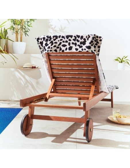 Leopardtercipelo de praia de toalha com aba