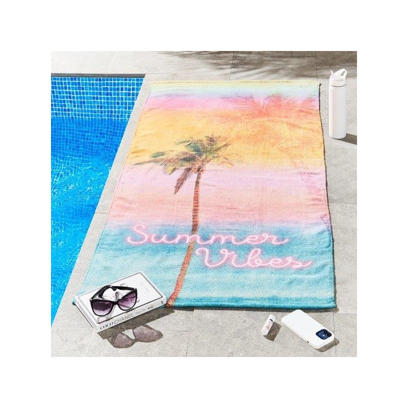 Asciugamano Beach Summer Vibes Velluto stampato