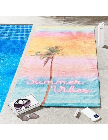 Handdoek Beach Zomer Vibes Gedrukt Velvet