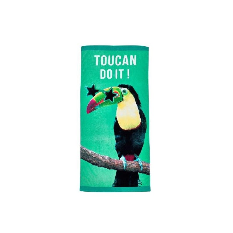 Toalla Playa Summer Toucan Do It Terciopelo Estampada