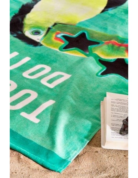 Handdoek Beach Zomer Toekan Doe het Gedrukt Velvet