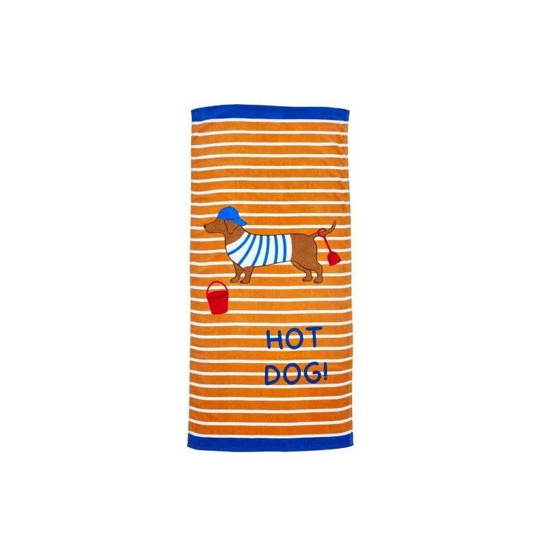 Handdoek strand zomer hotdog print fluweel