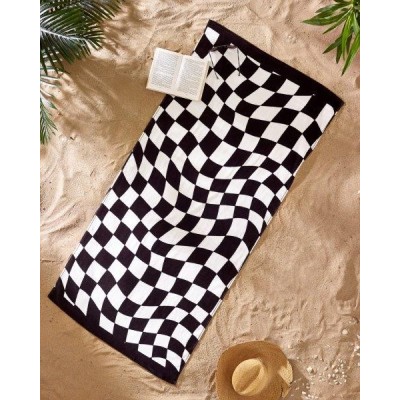 copia de Toalla Playa Checker Board Terciopelo Estampada 2