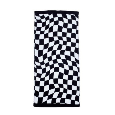towel Copy Beach Checker Board Print Velvet